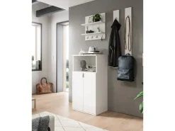 Inn.Furn Garderoben-Set 4-teilig in Weiß Hochglanz 117 cm SystemX* Möbelserien