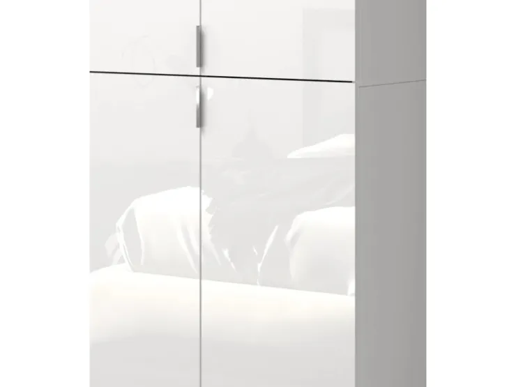 Inn.Furn Garderoben-Set 4-teilig in Weiß Hochglanz 117 cm SystemX* Möbelserien