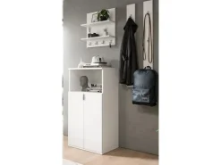 Inn.Furn Garderoben-Set 4-teilig in Weiß Hochglanz 117 cm SystemX* Möbelserien