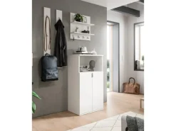 Inn.Furn Garderoben-Set 4-teilig in Weiß Hochglanz 117 cm SystemX* Möbelserien