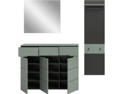 Inn.Furn Garderoben-Set 3-teilig in Salbei und Grau 180 cm Cooper
