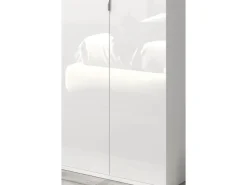 Inn.Furn Garderoben-Set 4-teilig Weiß Hochglanz 243 cm mit Spiegel SystemX* Möbelserien