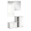 Inn.Furn Garderoben-Set 4-teilig Weiß Hochglanz 110 cm Grazie* Möbelserien