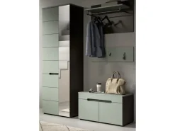 Inn.Furn Garderoben-Set 4-teilig in Salbei und Grau 160 cm Cooper