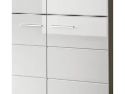 Inn.Furn Garderoben-Set 5-teilig Weiß Hochglanz Grau 250 cm Rumba* Möbelserien
