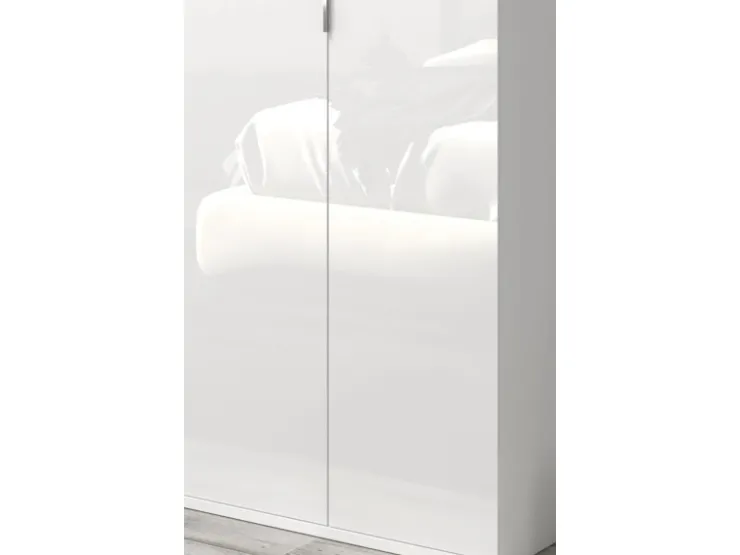 Inn.Furn Garderoben-Set 4-teilig in Weiß Hochglanz 144 cm SystemX* Möbelserien