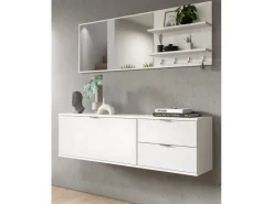 Inn.Furn Garderoben-Set 4-teilig in Weiß Hochglanz 144 cm SystemX* Möbelserien