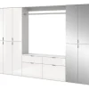 Inn.Furn Garderoben-Set 5-teilig Weiß Hochglanz 273 cm Viel Stauraum SystemX* Möbelserien
