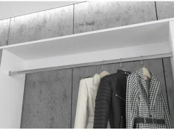 Inn.Furn Garderoben-Set 5-teilig Weiß Hochglanz 273 cm Viel Stauraum SystemX* Möbelserien