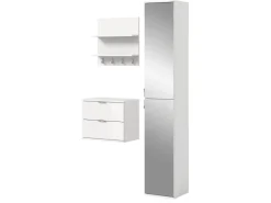 Inn.Furn Garderoben-Set 3-teilig in Weiß Hochglanz 97 cm SystemX* Möbelserien