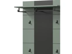 Inn.Furn Garderoben-Set 4-teilig in Salbei und Grau 175 cm Cooper
