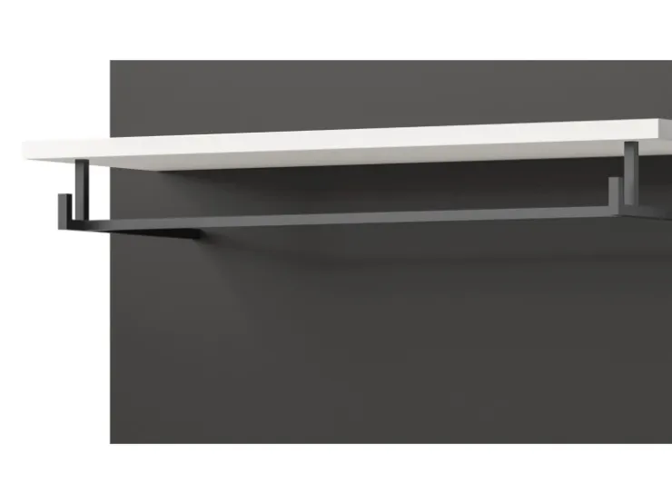 Inn.Furn Garderoben-Set 6-teilig in Weiß und Grau 255 cm Cooper* Möbelserien