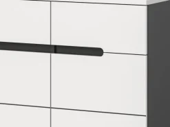 Inn.Furn Garderoben-Set 3-teilig in Weiß und Grau 180 cm Cooper