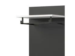 Inn.Furn Garderoben-Set 3-teilig in Weiß und Grau 180 cm Cooper