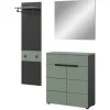 Inn.Furn Garderoben-Set 3-teilig in Salbei und Grau 140 cm Cooper