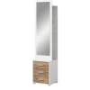 Inn.Furn Kompaktgarderobe in Weiß und Eiche 45 x 190 cm Pallas* Möbelserien