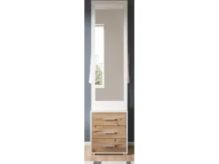 Inn.Furn Kompaktgarderobe in Weiß und Eiche 45 x 190 cm Pallas* Möbelserien