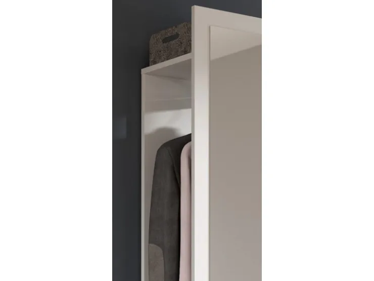Inn.Furn Kompaktgarderobe in Weiß und Eiche 45 x 190 cm Pallas* Möbelserien
