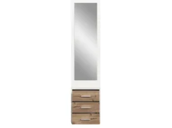Inn.Furn Kompaktgarderobe in Weiß und Eiche 45 x 190 cm Pallas* Möbelserien