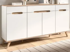 Inn.Furn Sideboard Weiß Eiche 185 cm mit Soft-Close-Funktion Hygge* Sideboards