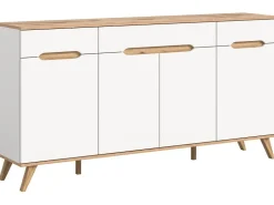 Inn.Furn Sideboard Weiß Eiche 185 cm mit Soft-Close-Funktion Hygge* Sideboards