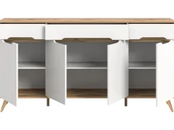 Inn.Furn Sideboard Weiß Eiche 185 cm mit Soft-Close-Funktion Hygge* Sideboards