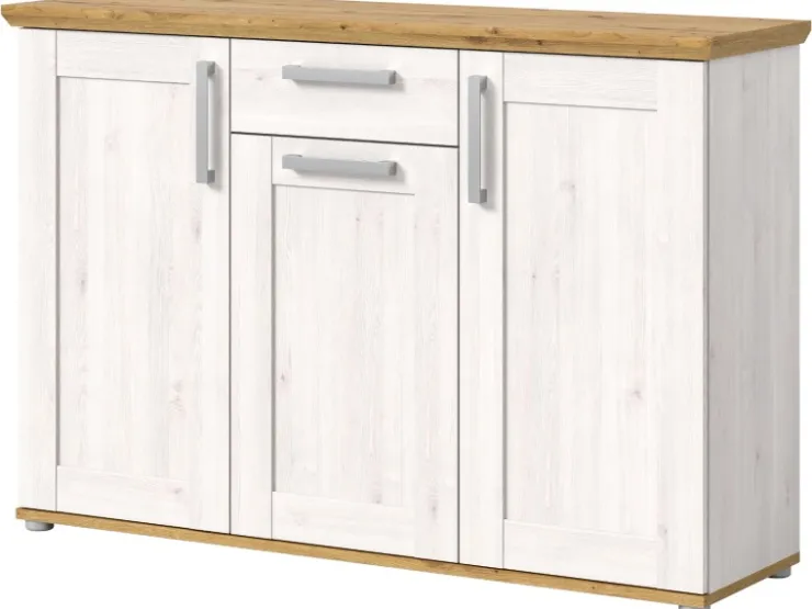 Inn.Furn Sideboard Weiß Lärche Eiche Artisan 137 cm Landhaus-Stil Mirano* Sideboards