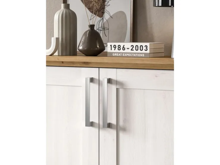 Inn.Furn Sideboard Weiß Lärche Eiche Artisan 137 cm Landhaus-Stil Mirano* Sideboards