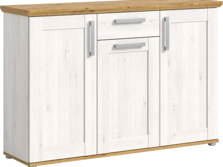 Inn.Furn Sideboard Weiß Lärche Eiche Artisan 137 cm Landhaus-Stil Mirano* Sideboards