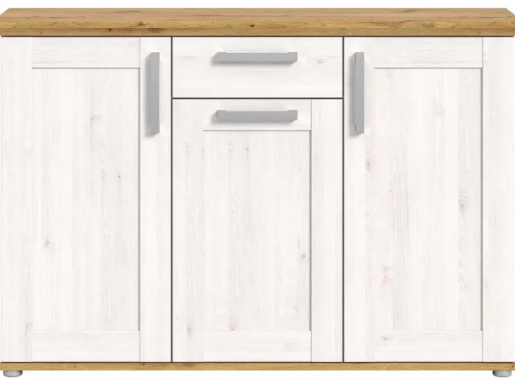 Inn.Furn Sideboard Weiß Lärche Eiche Artisan 137 cm Landhaus-Stil Mirano* Sideboards