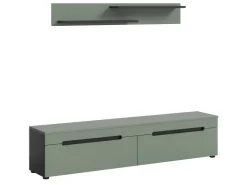 Inn.Furn TV-Lowboard und Wandboard in Salbei und Grau 170 cm Cooper* Schweberegale