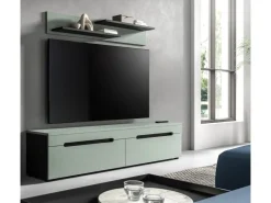 Inn.Furn TV-Lowboard und Wandboard in Salbei und Grau 170 cm Cooper* Schweberegale