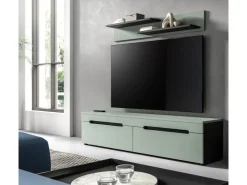 Inn.Furn TV-Lowboard und Wandboard in Salbei und Grau 170 cm Cooper* Schweberegale