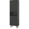 Inn.Furn Vitrine in Grau Matt 58 x 195 cm Madea* Vitrinen