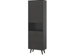 Inn.Furn Vitrine in Grau Matt 58 x 195 cm Madea* Vitrinen