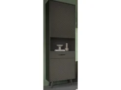 Inn.Furn Vitrine in Grau Matt 58 x 195 cm Madea* Vitrinen