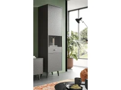 Inn.Furn Vitrine in Grau Matt 58 x 195 cm Madea* Vitrinen