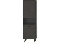 Inn.Furn Vitrine in Grau Matt 58 x 195 cm Madea* Vitrinen