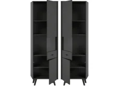 Inn.Furn Vitrine in Grau Matt 58 x 195 cm Madea* Vitrinen
