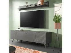 Inn.Furn Wandboard in Grau Matt 160 cm Madea