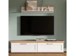 Inn.Furn Wandboard in Weiß Lärche Landhaus 110 cm Mirano* Weitere Regale|Schweberegale