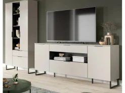 Inn.Furn Wohnwand in Kaschmir und Schwarz 290 cm Morena* Wohnwände