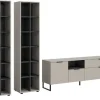 Inn.Furn Wohnwand in Kaschmir und Schwarz 305 cm mit Soft-Close Morena* Wohnwände