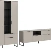 Inn.Furn Wohnwand in Kaschmir und Schwarz 290 cm mit Soft-Close Morena