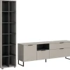Inn.Furn Wohnwand in Kaschmir und Schwarz 245 cm mit Soft-Close Morena* Wohnwände
