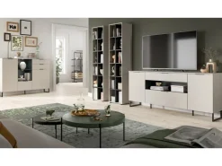Inn.Furn Wohnwand in Kaschmir und Schwarz 305 cm Morena