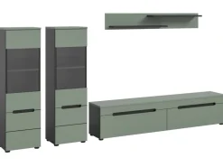 Inn.Furn Wohnwand in Salbei und Grau 272 cm Cooper* Schweberegale