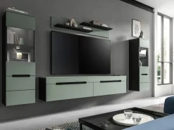 Inn.Furn Wohnwand in Salbei und Grau 272 cm Cooper* Schweberegale