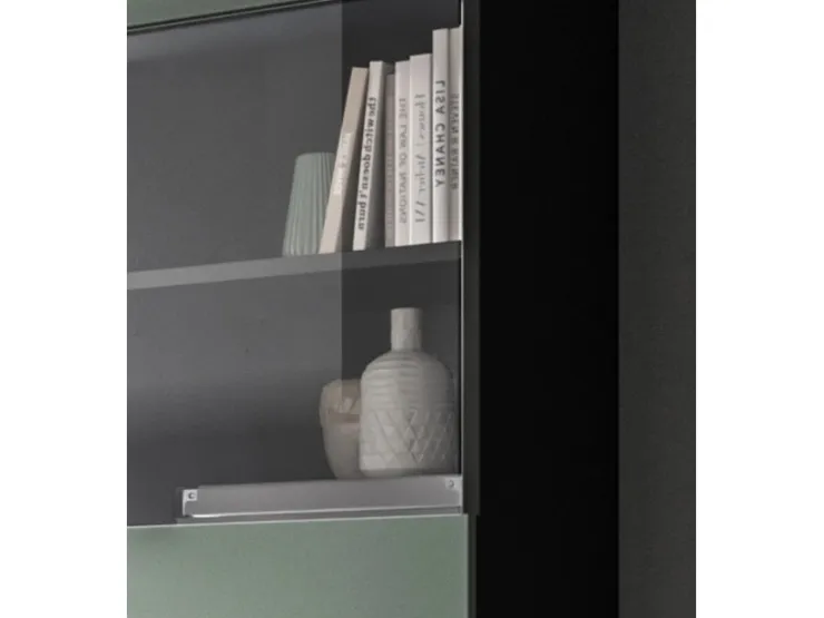Inn.Furn Wohnwand in Salbei und Grau 272 cm Cooper* Schweberegale