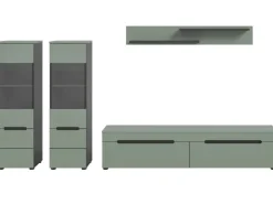 Inn.Furn Wohnwand in Salbei und Grau 272 cm Cooper* Schweberegale